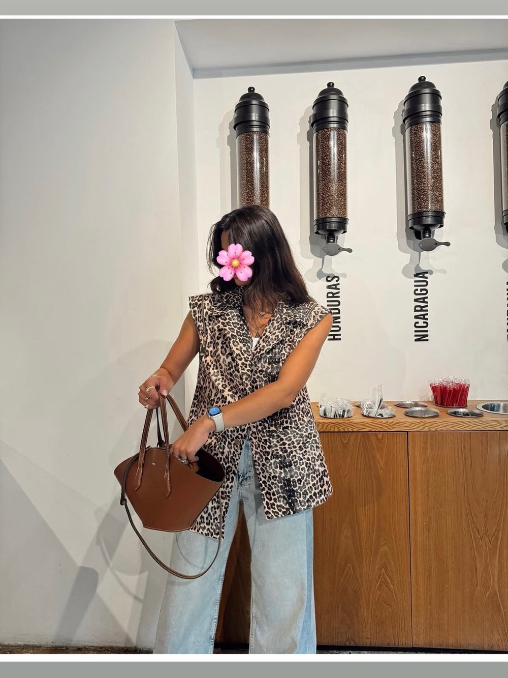 Sleeveless Leopard Print Tunic Top - Brown